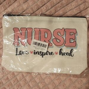 Nurse Canvas Pouch with Inspirational Text NWT